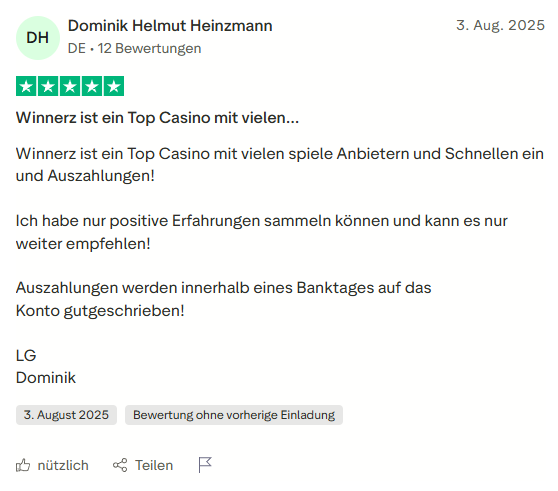 Trustpilot Review - Professioneller Support